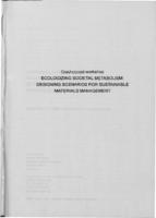 ConAccount workshop Ecologizing societal metabolism: designing scenarios for sustainable materials management, November 21st 1998, Amsterdam, The Netherlands