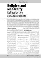 Religion and Modernity Reflections on a Modern Debate