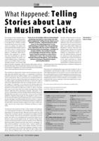 What Happened: Telling Stories about Law in Muslim Societies