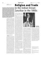 Religion and Trade in the Indian Ocean: Zanzibar in the 1800s