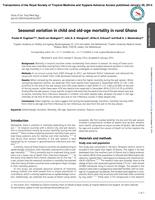 Seasonal variation in child and old-age mortality in rural Ghana