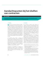 Aandachtspunten bij het draften van contracten