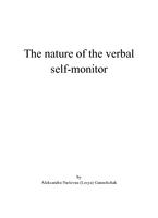 The nature of the verbal self-monitor