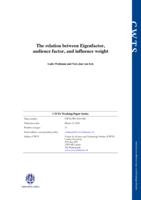 The relation between eigenfactor, audience factor, and influence weight