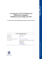 A comparison of two techniques for bibliometric mapping: Multidimensional scaling and VOS