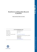 Book reviews in humanities research evaluations
