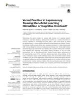 Varied practice in laparoscopy training: Beneficial learning stimulation or cognitive overload?