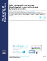 Solid state protein monolayers: morphological, conformational, and functional properties