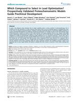 Which compound to select in lead optimization? Prospectively validated proteochemometric models guide preclinical development