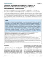 Silencing of doublecortin-like (DCL) results in decreased mitochondrial activity and delayed neuroblastoma tumor growth.