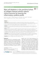 Mast cell depletion in the preclinical phase of collagen-induced arthritis reduces clinical outcome by lowering the inflammatory cytokine profile.