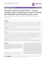 Elevated insulin-like growth factor 1 receptor signaling induces antiestrogen resistance through the MAPK/ERK and PI3K/Akt signaling routes