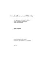 Towards Different Law and Public Policy; The significance of Article 5a CEDAW for the elimination of structural gender discrimination