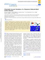 Chemically accurate simulation of a polyatomic molecule-metal surface reaction