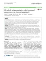 Metabolic characterization of the natural progression of chronic hepatitis B