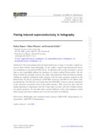 Pairing induced superconductivity in holography