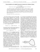 Thermal radiation and amplified spontaneous emission from a random medium
