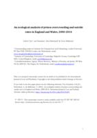 An ecological analysis of prison overcrowding and suicide rates in England and Wales, 2000-2014