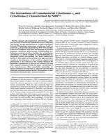 The interactions of cyanobacterial cytochrome c(6) and cytochrome f, characterized by NMR