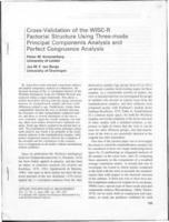 Crossvalidation of the WISC-R factorial structure using three-mode principal components analysis and perfect congruence analysis