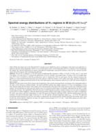 Spectral energy distributions of H ii regions in M 33 (HerM33es)