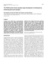 The PINOID protein kinase regulates organ development in Arabidopsis by enhancing polar auxin transport