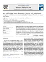 First solid-state NMR analysis of uniformly (1)(3)C-enriched major light-harvesting complexes from Chlamydomonas reinhardtii and identification of protein and cofactor spin clusters