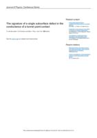 The signature of a single subsurface defect in the conductance of a tunnel point-contact