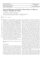 Neutral hydrogen and optical observations of edge-on galaxies: Hunting for warps