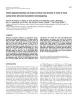 Chitin oligosaccharides can induce cortical cell division in roots of Vicia sativa when delivered by ballistic microtargeting