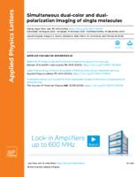 Simultaneous dual-color and dual-polarization imaging of single molecules