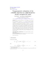 Nonparametric estimation of the volatility function in a high-frequency model corrupted by noise