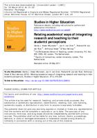 Relating academics' ways of integrating research and teaching to their students' perceptions