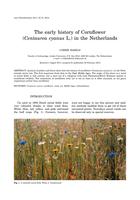 The early history of Cornflower (Centaurea cyanus L.) in the Netherlands