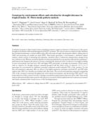 Genotype by environment effects and selection for drought tolerance in tropical maize.II. Three-mode pattern analysis