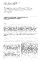 Disorganized attachment in early childhood: meta-analysis of precursors, concomitants, and sequelae