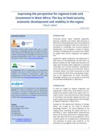 Improving the perspective for regional trade and investment in West Africa : the key to food security, economic development and stability in the region - policy briefimprthpe
