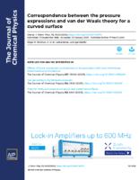 Correspondence between the pressure expressions and Van der Waals theory for a curved surface