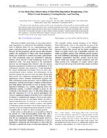 In situ real-time observation of thin film deposition: roughening, zeno effect, grain boundary crossing barrier, and steering