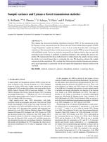 Sample variance and Lyman α forest transmission statistics