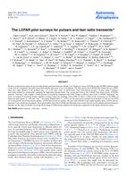 The LOFAR pilot surveys for pulsars and fast radio transients