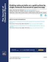 Probing redox proteins on a gold surface by single molecule fluorescence spectroscopy