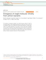 Emergence of single-molecular chirality from achiral reactants