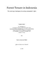 Forest tenure in Indonesia : the socio-legal challenges of securing communities' rights