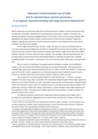 Indonesia's Environmental Law of 2009 and its Administrative Coercion Provisions: A Conceptual Misunderstanding with Large Practical Implications?