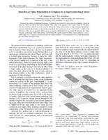 Detection of valley polarization in graphene by a superconducting contact