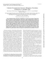 Calnexin overexpression increases manganese peroxidase production in Aspergillus niger