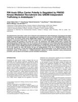 PIN auxin efflux carrier polarity is regulated by PINOID kinase-mediated recruitment into GNOM-independent trafficking in Arabidopsis