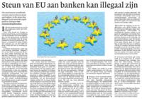 Steun van EU aan banken kan illegaal zijn