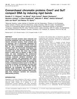 Crenarchaeal chromatin proteins Cren7 and Sul7 compact DNA by inducing rigid bends